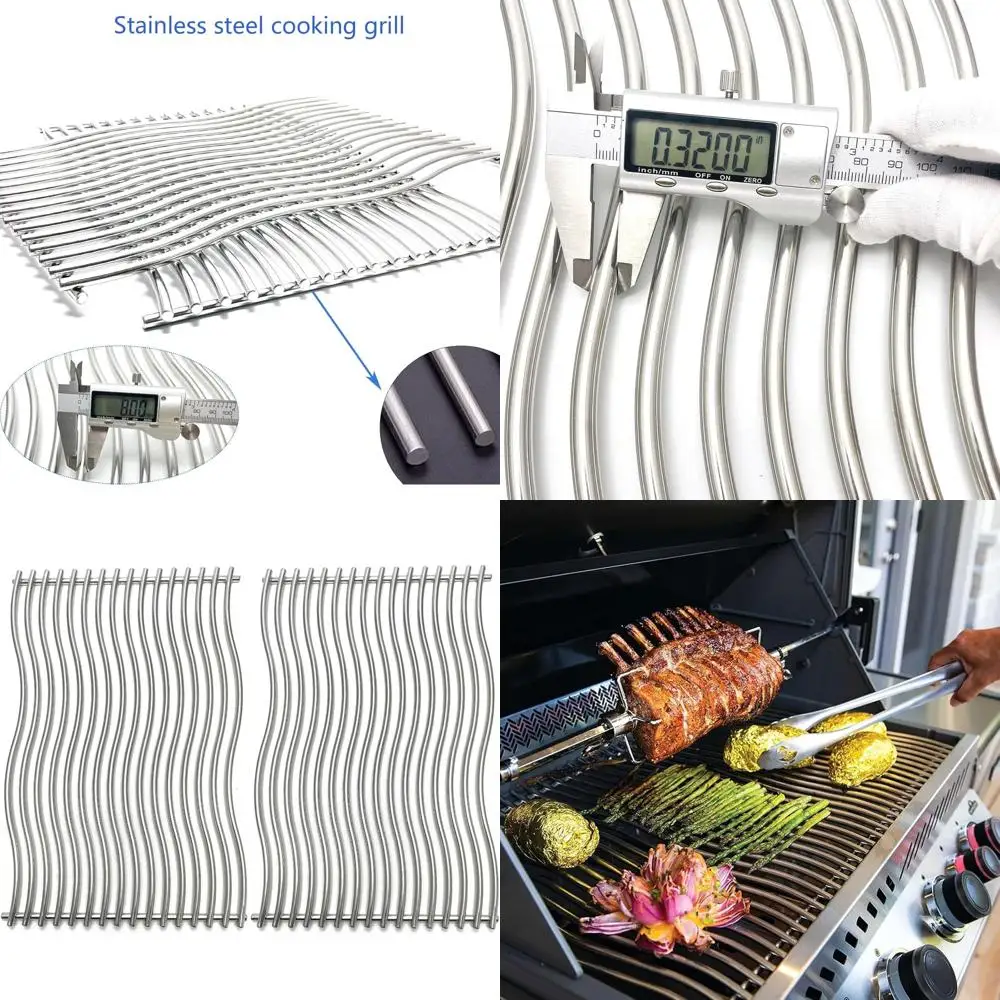 

2-Pack Stainless Steel Waved Grill Grates for Napoleon Rogue 425 Series Gas Grills