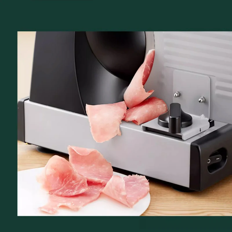 220V Electric Food Slicer Meat Food Household Desktop Meat Slicer Lamb and Beef Slicers 0-22mm Bread Ham Meat Cutting Machine