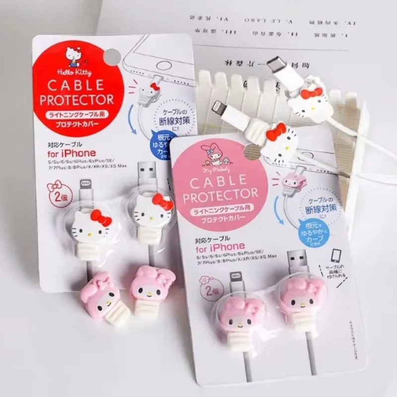 Sanrio Cable Protector Hello Kitty Phone Charging Cable Protector Cute Usb Cable Protector Anti Fracture Suitable Various Models