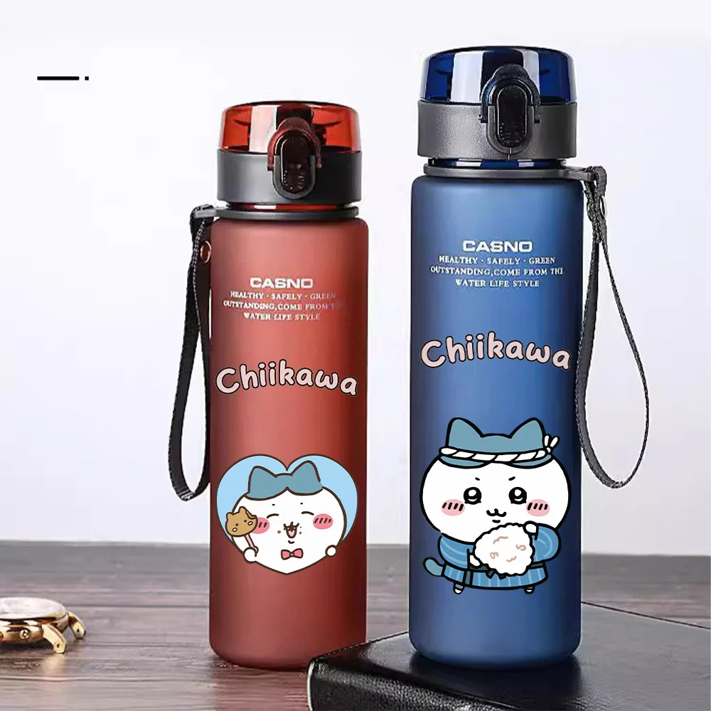 

560ML Chiikawa Cartoon Plastic Straight Drinking Water Cup Portable Leak Proof Water Bottle Kids Outdoor Sport Camping Water Cup