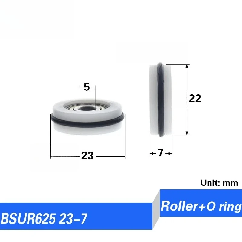 O-type Apron Rubber Wheel Silent Drawer Guide Wheel Blackboard Roller Polyformaldehyde Coating