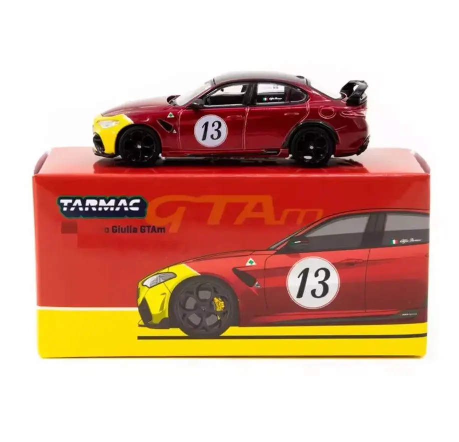 

theBox Store Tarmac Works 1/64 Giulia GTAm Red Yellow Diecast Scale Model Car Collection Limited Edition Hobby Toys