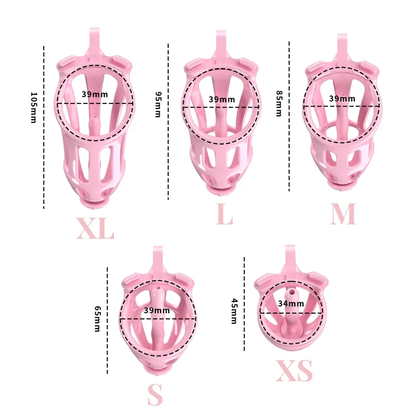 High Quality Cobra Chastity Cage Male Cock Cage with 5 Penis Rings Sm Chastity Restraints Anti-Escape Chastity Locks 18 Sex Toy