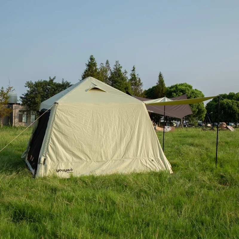 Camping inflable portátil impermeable de lujo de la tienda de aire de la tela de Oxford del PVC para las aventuras al aire libre con las familias