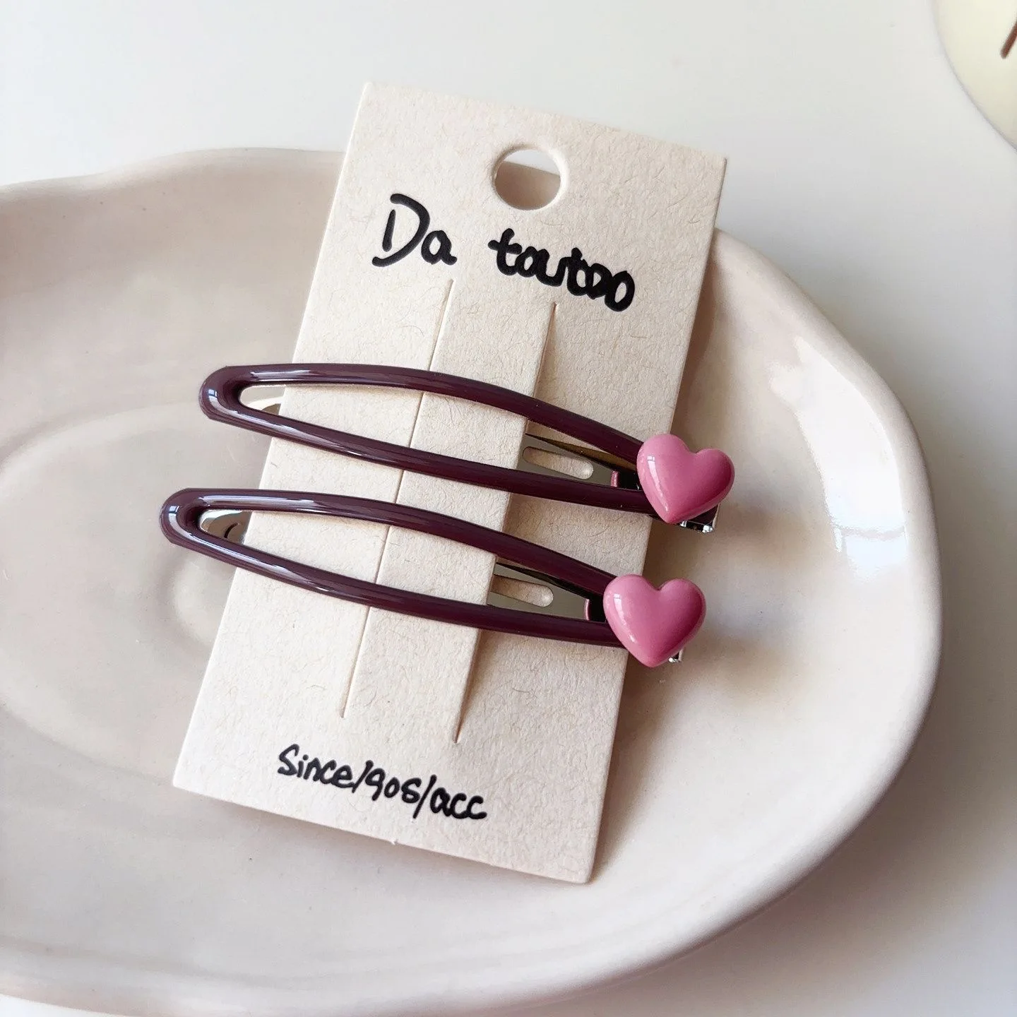 Women's Hair Accessories Gentle Fashionable Funny Korean Style Sweet Love Clip Kawaii Cute Versatile Side Clips For Girls Gifts