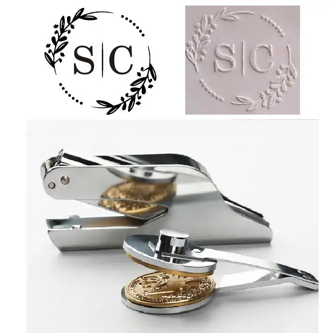 Custom Logo Embossing Stamp, Logo or Emblem Embosser, Wedding Logo Custom Embosser. Library Book Embosser, Logo Branding Embosse