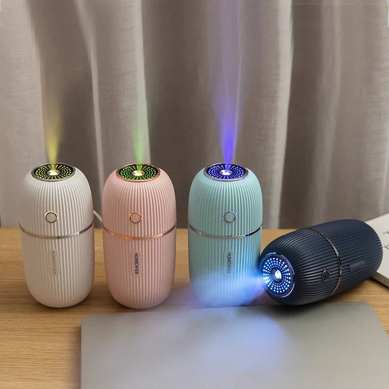 Humidifier 300ML Ultrasonic Essential Oil Diffuser Night Lamp  Mist Maker Humidifier Portable Cute humidifier Paneles solares