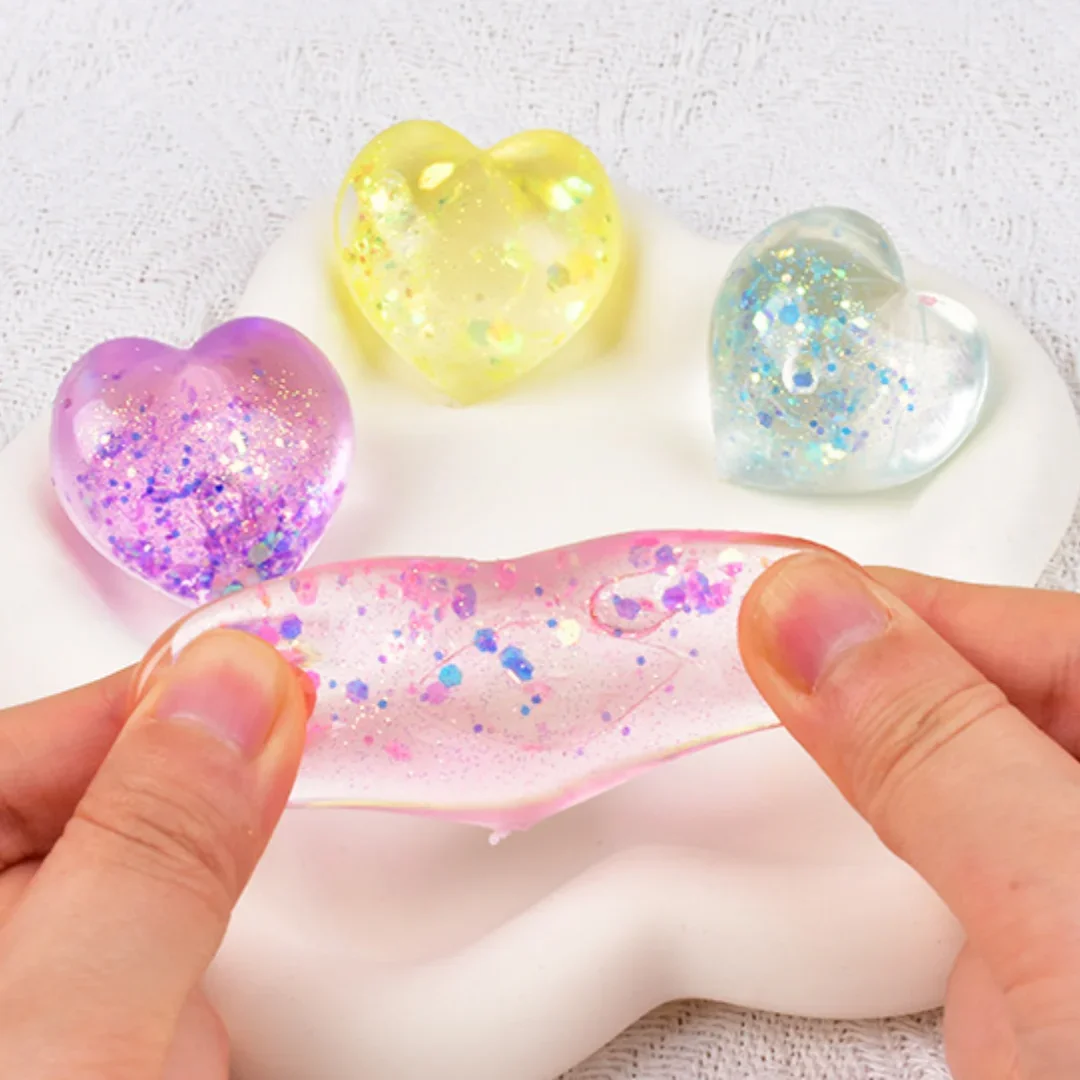 

В наличии: Мяч-антистресс «Сердце Аврора» с мальтозой, медленно восстанавливающий форму, с блестками, мягкая игрушка-сквиш в форме сердца, реквизит для праздничных фото ﻿ //