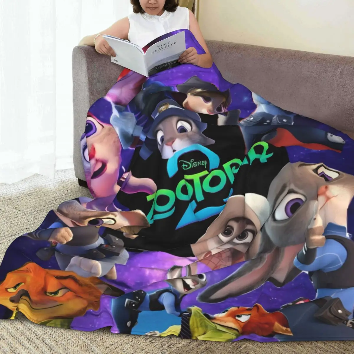 Zootopia Nick Judy Collagaes Blankets Travel Office Flannel Throw Blanket Couch Chair Soft Design Quality Bedspread Gift Idea