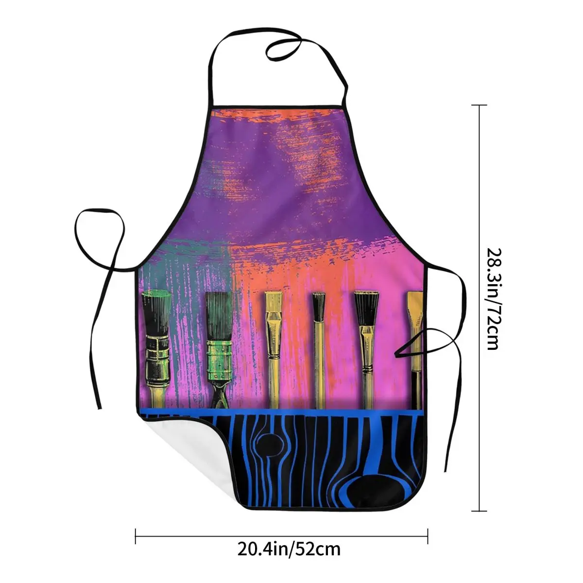 Old Paint Brush Brushes Violet Splash Apron Chef Cooking Tablier Waterproof Bib Kitchen Cleaning Pinafore for Women Men Painting