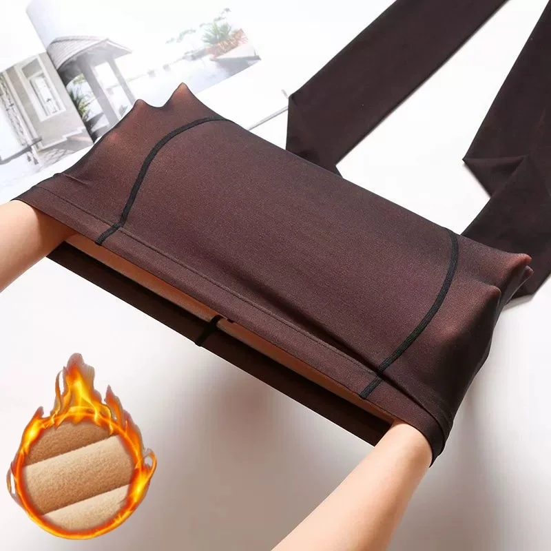 حجم كبير الشتاء موضة رشاقته الجوارب النساء صوف مبطن سليم الشارع الشهير تدفئة الساق عالية الخصر مرونة الحرارية جوارب طويلة