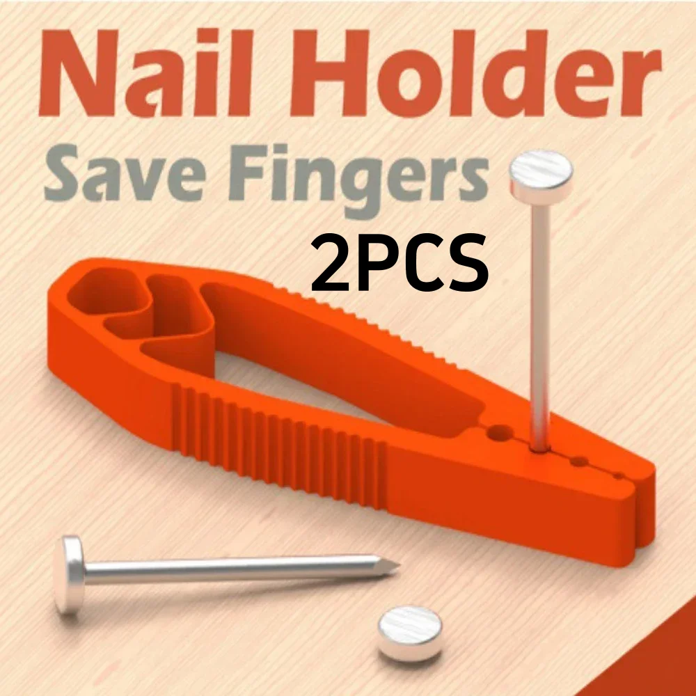 2pcsPortable Nail Fixer Tool Woodworking Nail Fixer Plastic Sliding Joint Pliers Protect Fingers for Maintenance and Woodworking