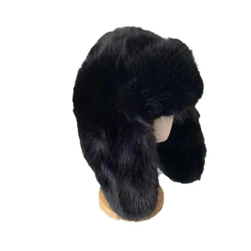 AliExpress Unisex Warm Thick Plush Faux Fur  Winter Hat Women  Ear Protection Cold Ski Cap Cycling Windproof