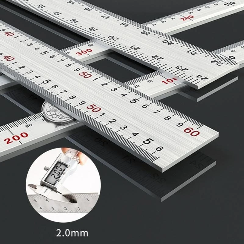 W89C 90 Degree Framing Square Stainless Steel L Square Ruler Metal Square Ruler