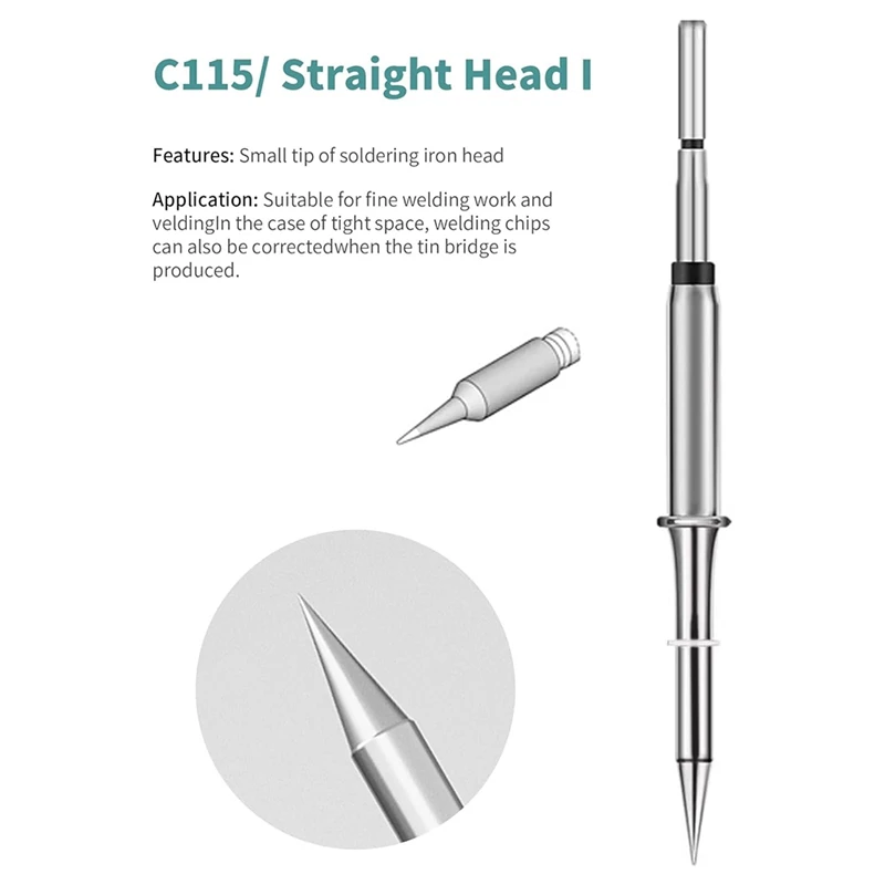 C115 I/IS/K Universal C115 Series การประสาน Iron Tip Replacement Rapid Warming การประสาน สถานีเชื่อมบัดกรีเคล็ดลับ