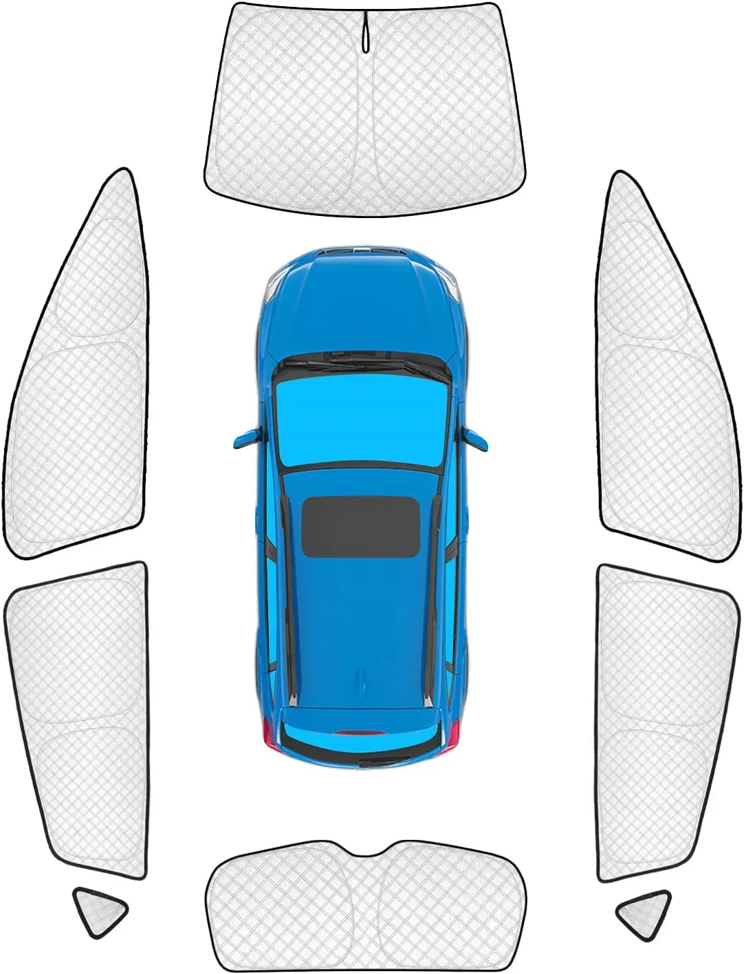 

8pcs Thick Sun Shades for Subaru Crosstrek 2024-2026, Full Car Window Covers with UV Block and Privacy for Camping
