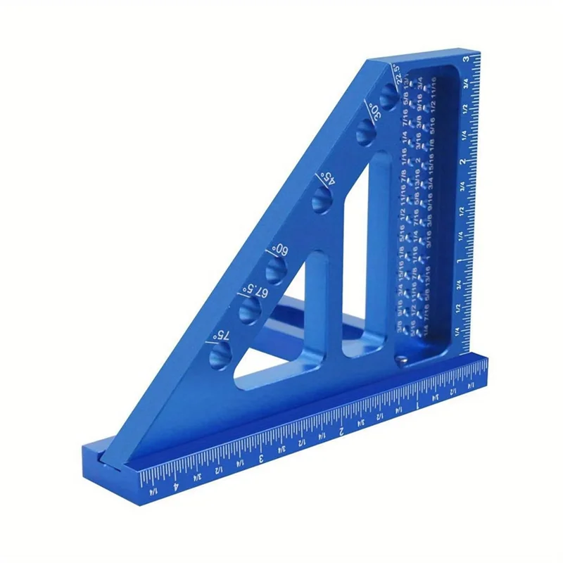 T19C Versatile Aluminum Woodworking Square 90 Degree Protractor Simple Operate For Accurate Angles Measurements