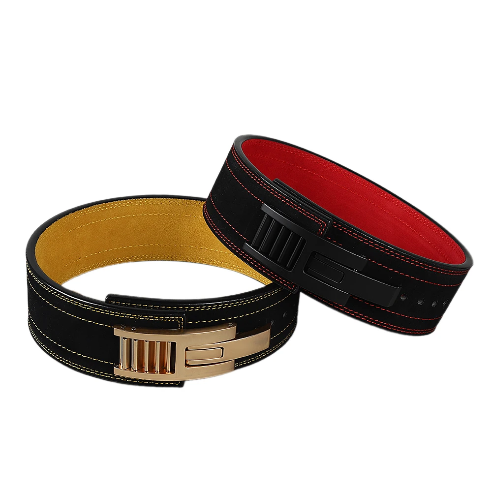 Weight Lifting Lever Belt New Button-Down Design Squat Hard Pull Training Belt New 10CM Wide 13MM Sports Fitness Accessories