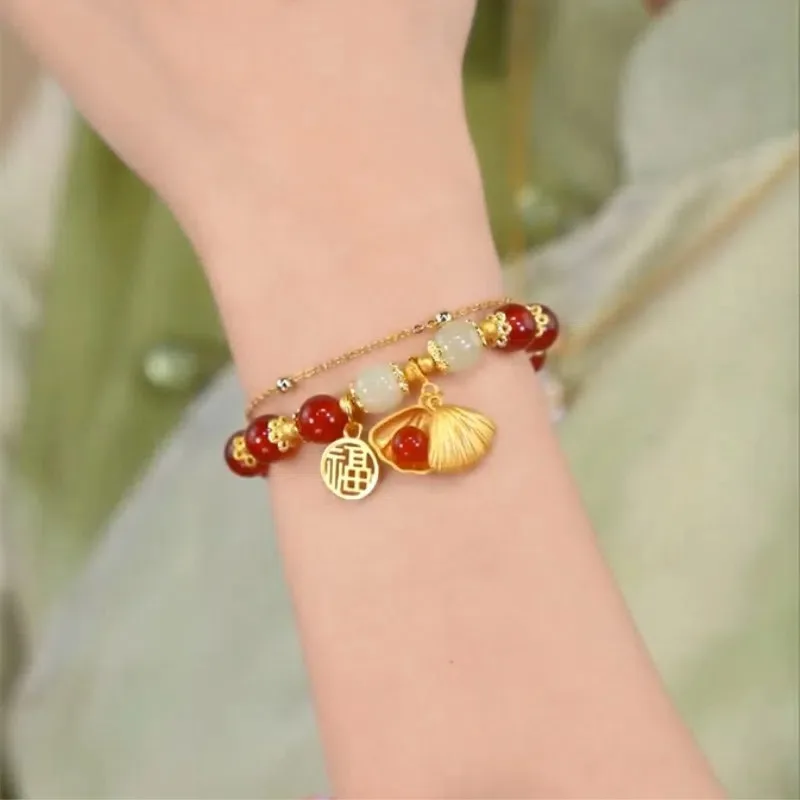 Fashion Luxury imitation hotan shell charm Bracelet exquisite luxury agate beads bracelet girl girl birthday friend gift jewelry