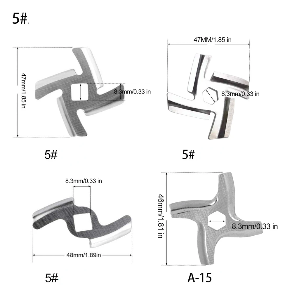 Accessori per tritacarne per uso domestico, lama a rete per coltelli in acciaio inossidabile, macchina per clistere, tritacarne con orifizio per