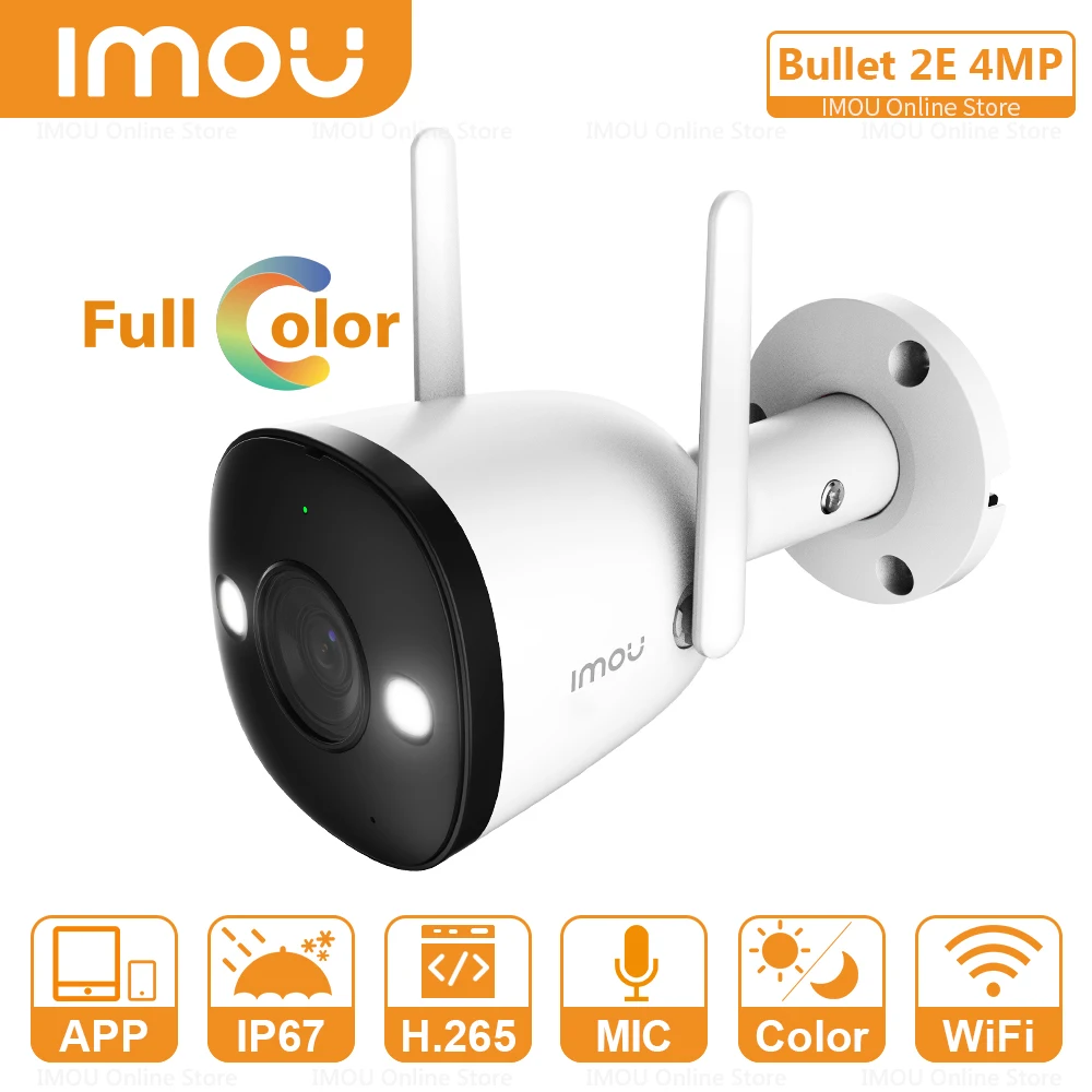 Dahua Imou 4MP Wifi IP Camera Smart Color Night Vision Dual Antenna Soft AP Mode IP67 Weatherproof Built-in Wi-Fi Support ONVIF