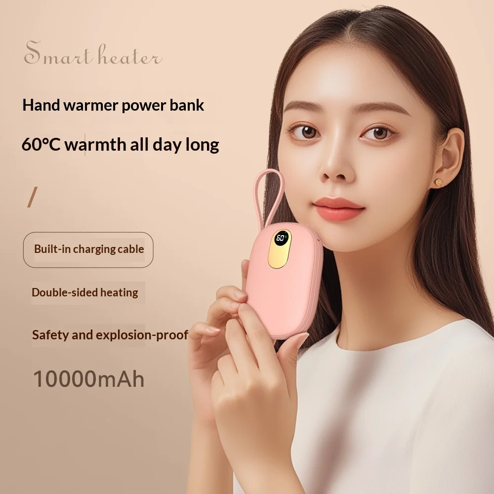 Hand Warmer Power Bank 2-in-1 10000mAh Mini Portable Anti-defense view 2