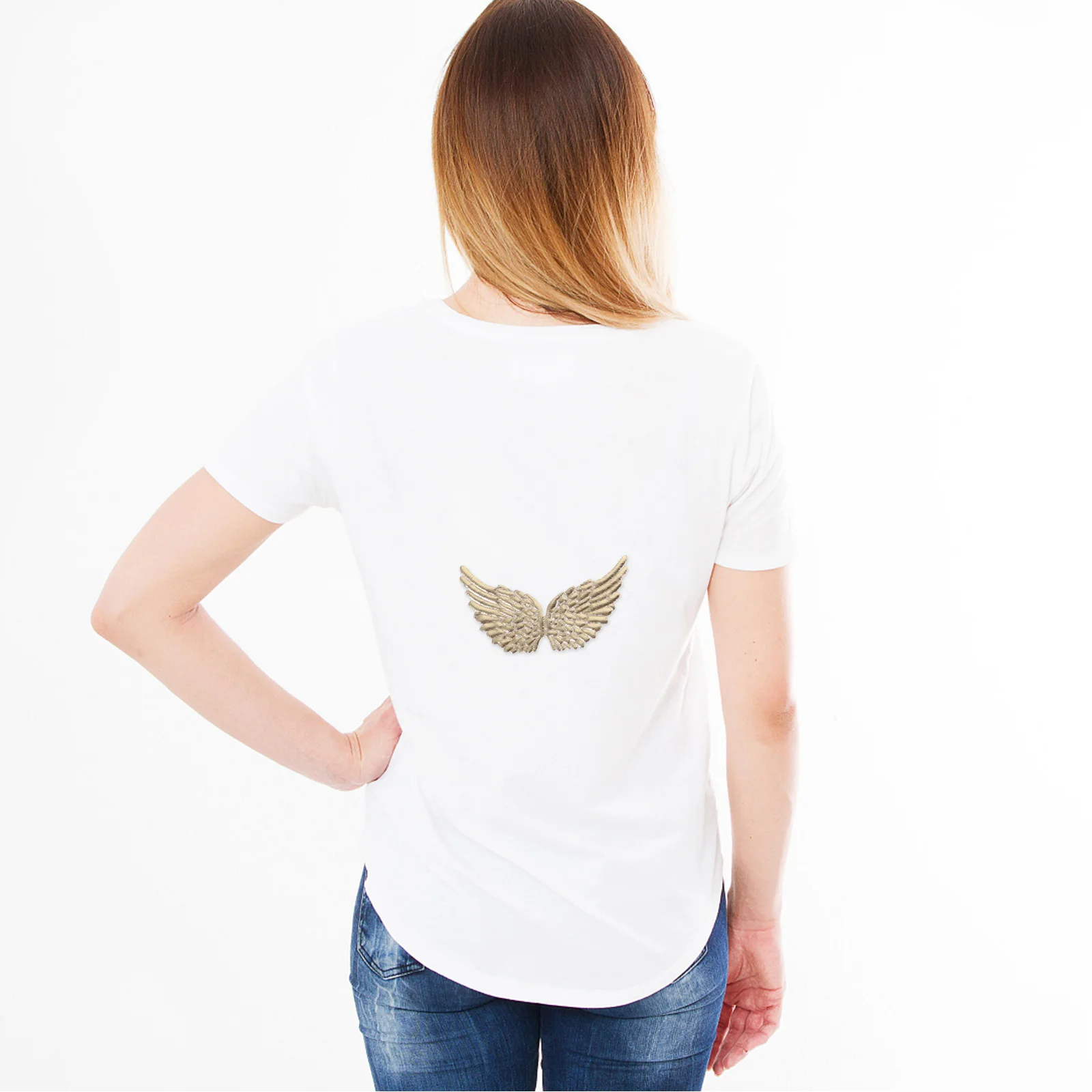 

12Pcs Small Angel Wings Fabric Applique DIY Iron on Patches for Clothing Repair Decorative Crafts Wing Mini Accessory for Hats