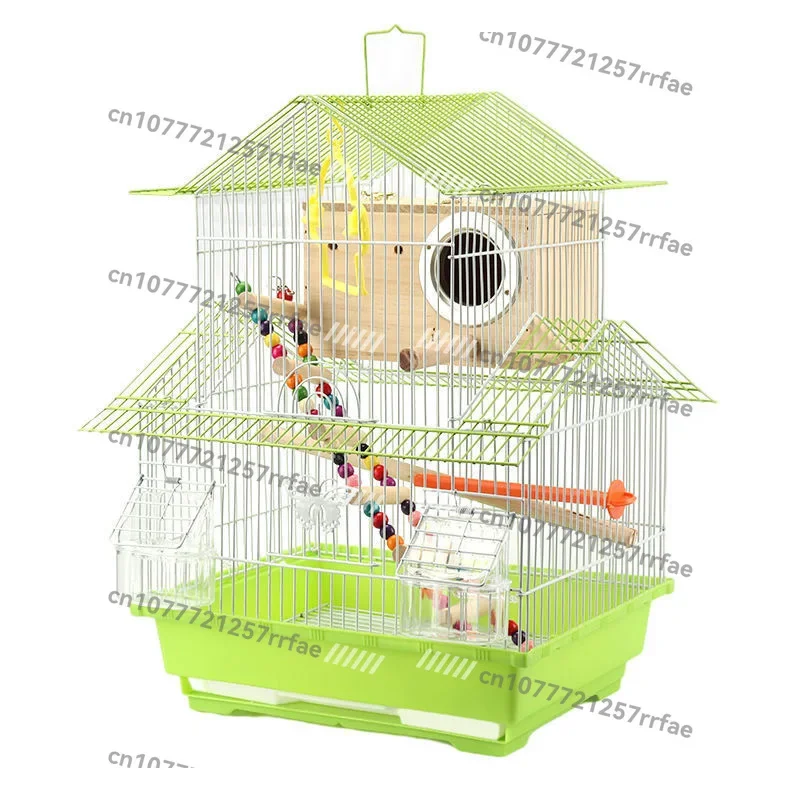 Parrot Bird Cage Parakeet Metal Birdhouse Heightening Breeding Cage Bird Nest Pigeon Supplies Factory Sold