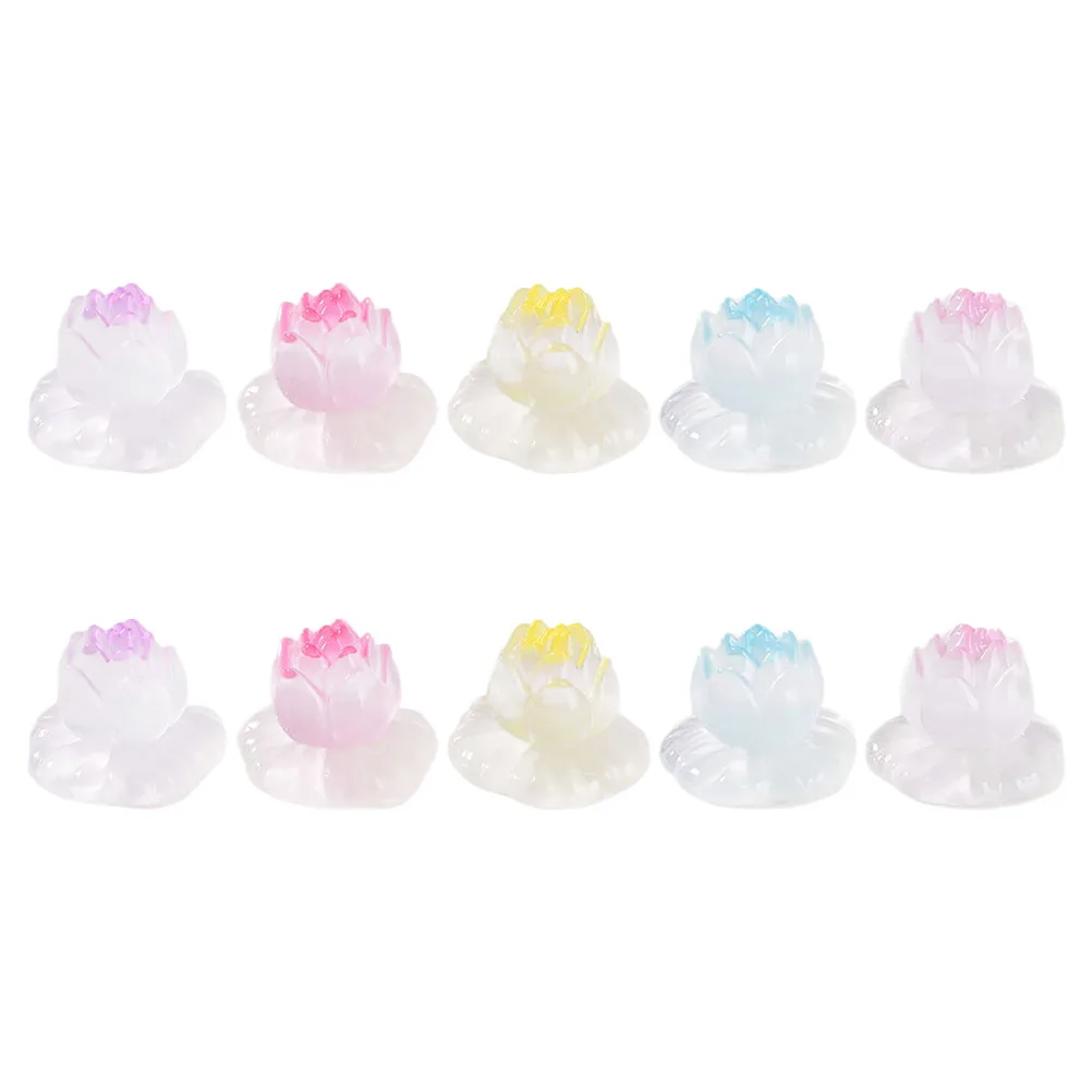 

10pcs Miniature Miniature Decor Resin Ornaments Glow In Dark Aquarium Decor For Fish Tank Garden Indoor Landscape