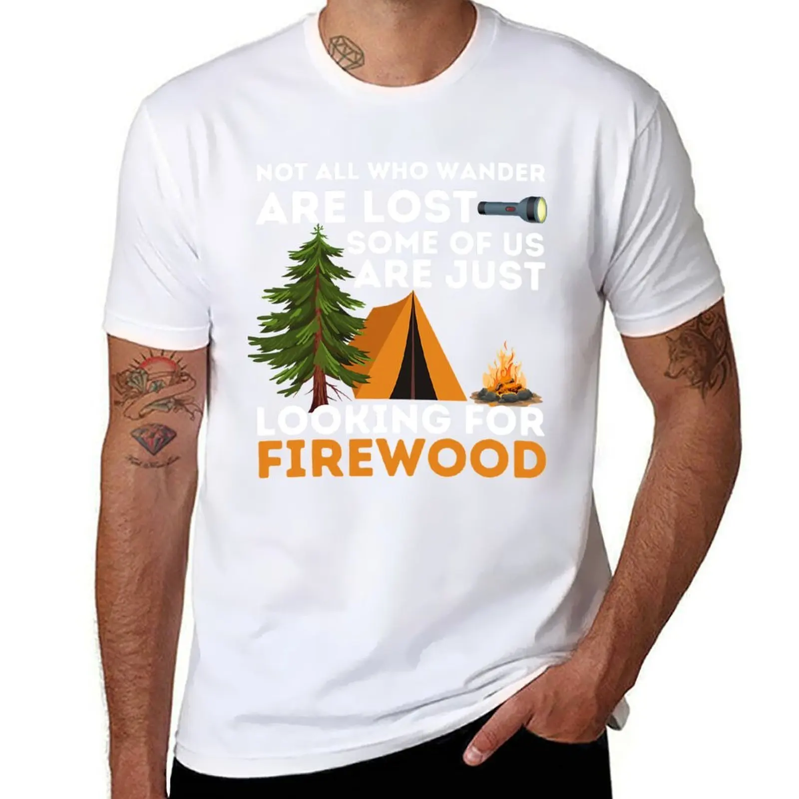 

Not All Those Who Wander Are Lost - Funny Camping Outdoor T-Shirt cotton t shirts high quality man t shirts graphic T-Shirt