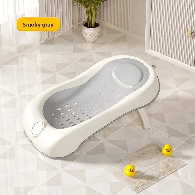

Newborn Bath Lying Rack, Baby Convertible Sit-Lie Bath Bed with Temperature Sensing, Universal Non-Slip Bath Net, Parent Helper