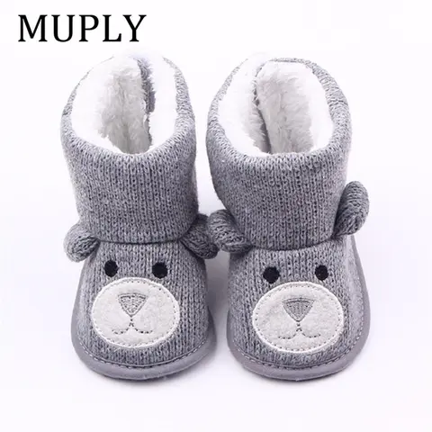 Baby Winter Shoes Cute Cartoon Bear MUPLY