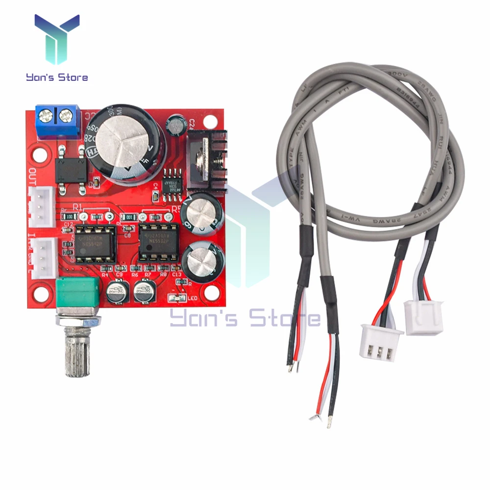 NE5532 Pre-Op Amplifier Board Moving Coil Microphone Pre-Amplifier Module Magnetic Head Phono Amplifier Board AC 5-16V DC 6-24V