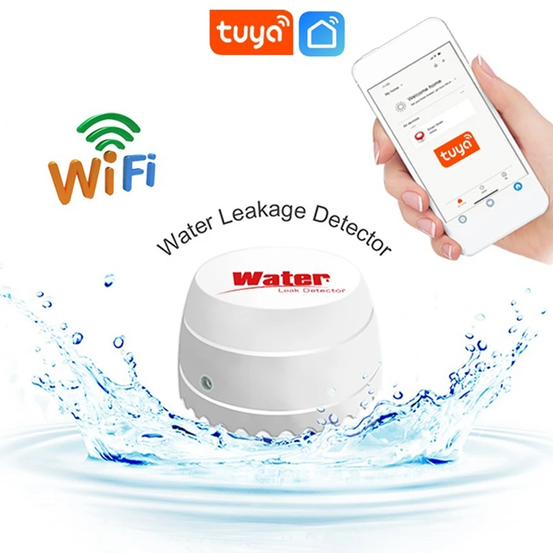 Hot TTKK Wifi Leak Detector Water Detector Leakage Sensor Smart Home Alarm Tuyasmart Smart Life APP Flood Alert Overflow Securit