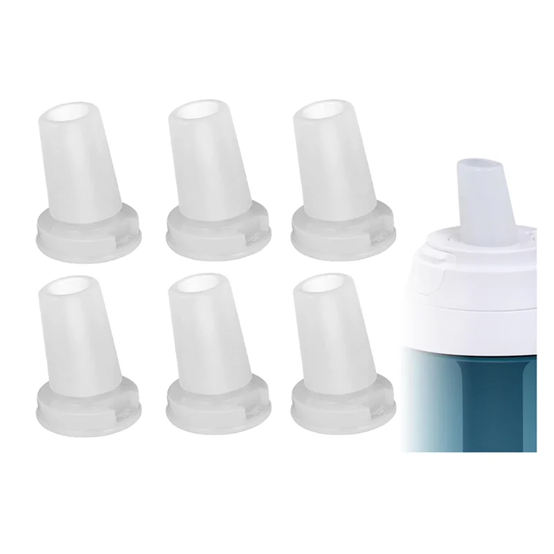 ABJO-6Pack استبدال قطعة الفم لزجاجة المياه بريتا، قطع غيار صمام دغة زجاجة المياه من السيليكون