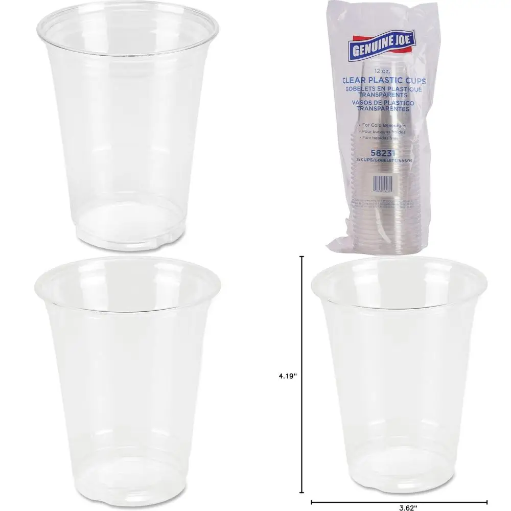 

Clear 16-Ounce Plastic Cups for Cold Drinks, Pack of 50, Disposable Beverage Cups