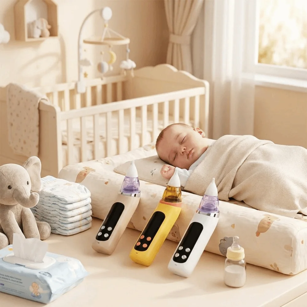 

USB Rechargeable Electric Baby Nasal Aspirator Rhinitis Cleaner 5 Modes Newborn Nose Sucker Washable Food Grade Silicone