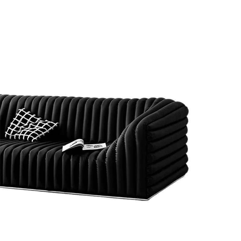 

Medieval black cat scratching sofa small apartment living room retro clothing store photography studio