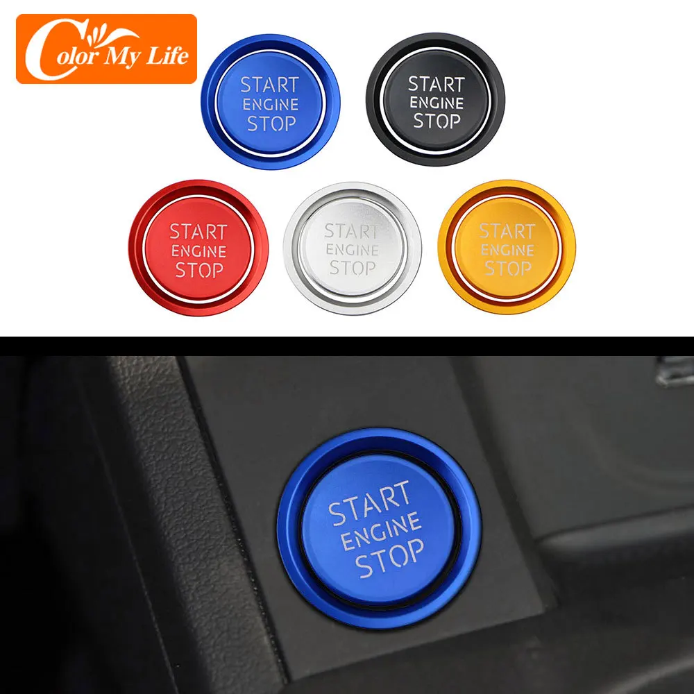 Car Ignition Key Ring Cover for Audi A4 A6 A3 A5 Q3 Q5 Q7 Engine Start Stop Sticker Decorative Switch Button Trim Accessories