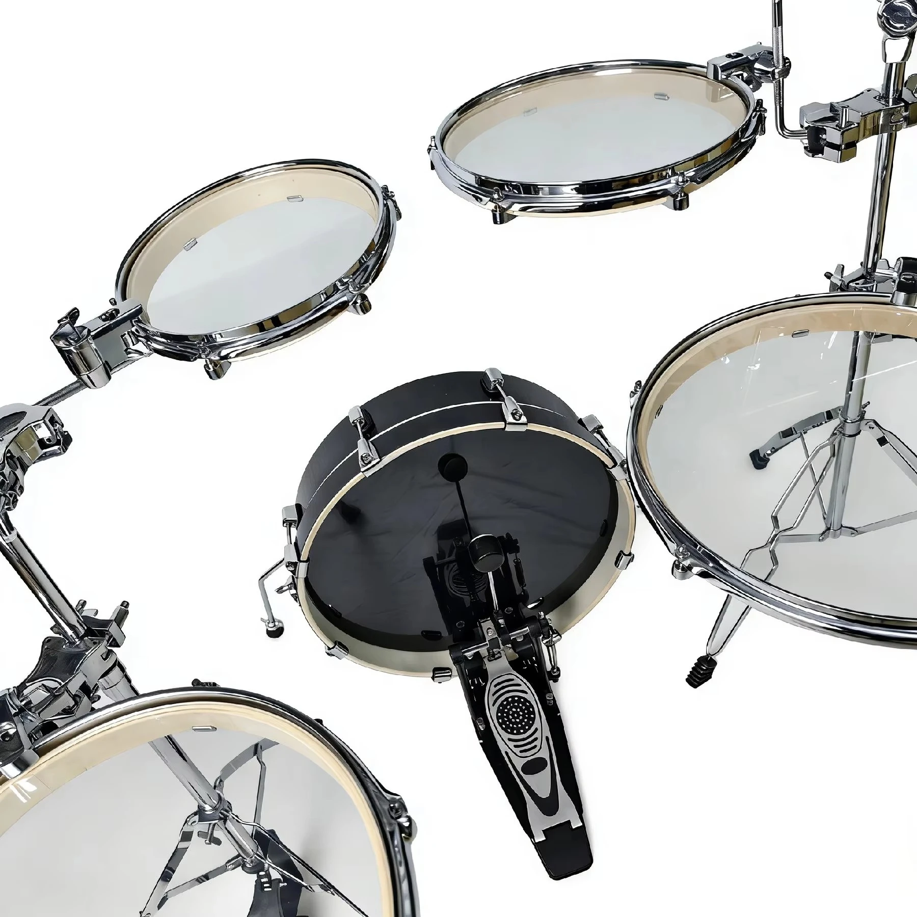 6/8/10/12/13/14/16 Adjustable Foldable Portable Practice Sound Snare Drum Bass Kick Percussion Drum Pad Set view 6