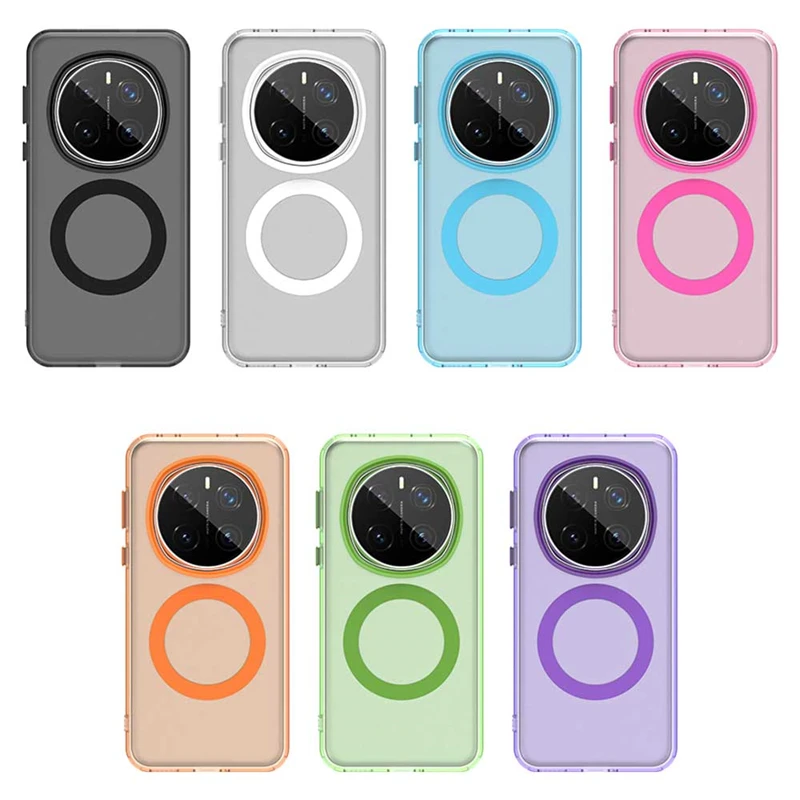 For Honor Magic 7 Pro Case Cover Honor Magic 7 Pro Capa Annular Magnetic Matte Wireless Charging Fundas Huawei Honor Magic 7 Pro