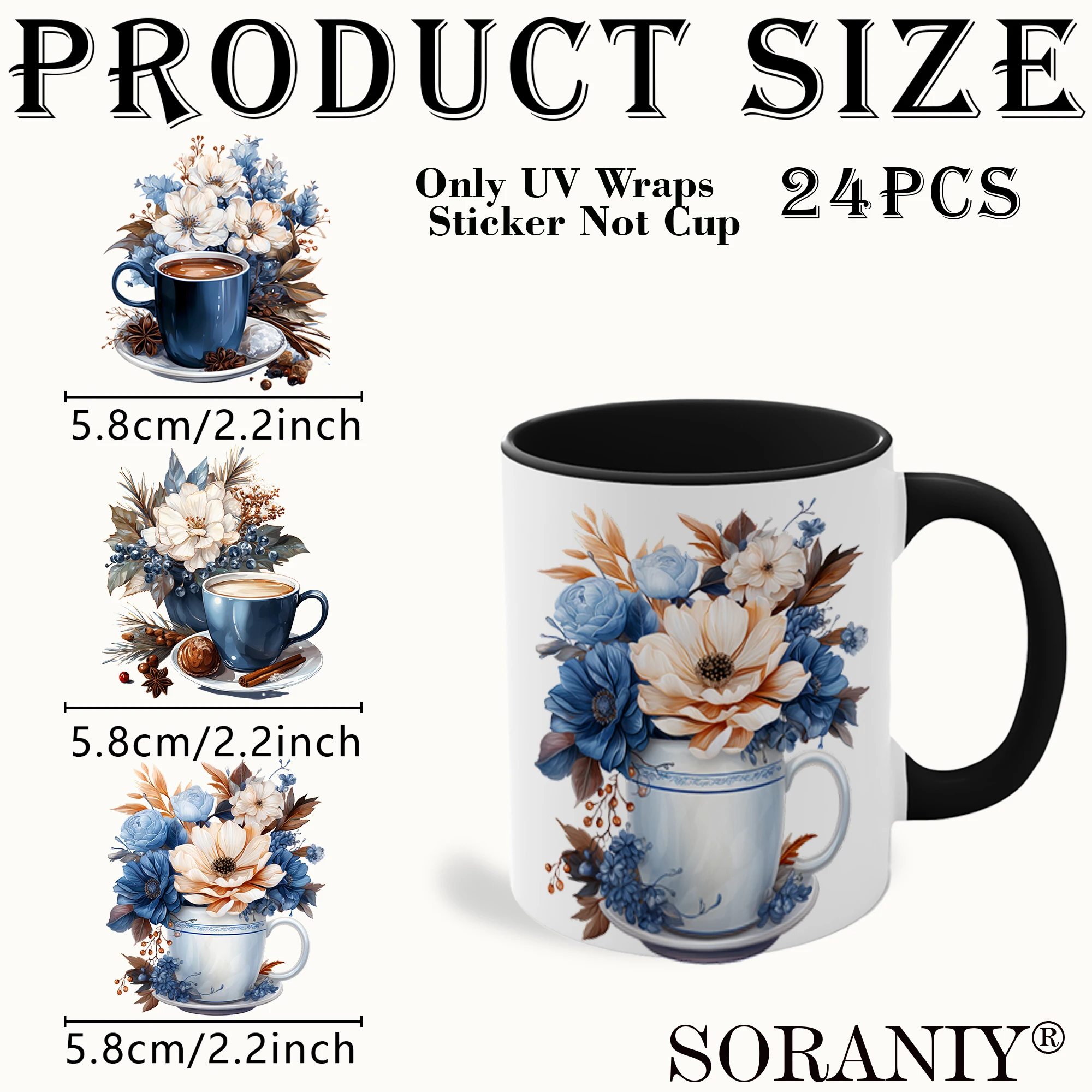 24PCS/Set Winter Coffee Themed - đánh giá và giá Coffee Tea Paper Cups