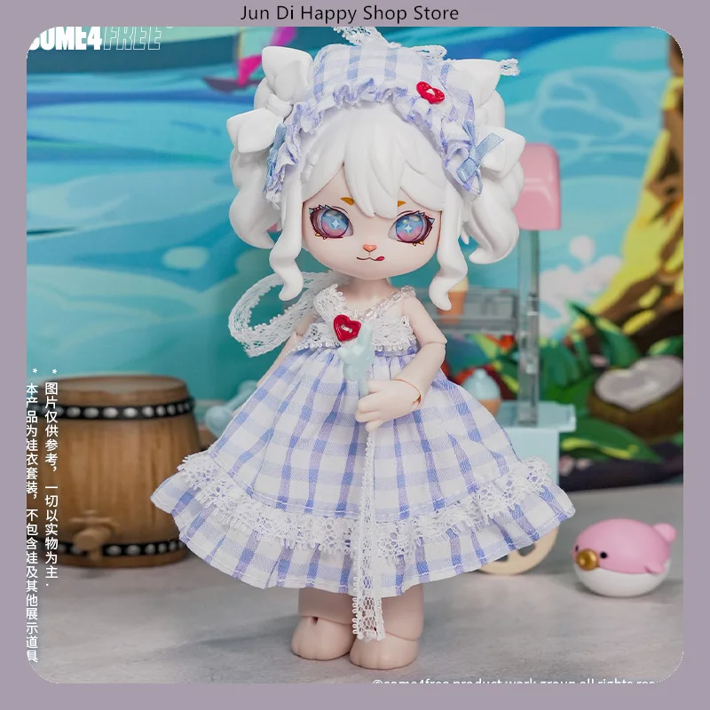 

COME4FREE Small Square Coconut BJD Doll Clothes 1/12 Cute Dress Outfit for OB11Doll Dress
