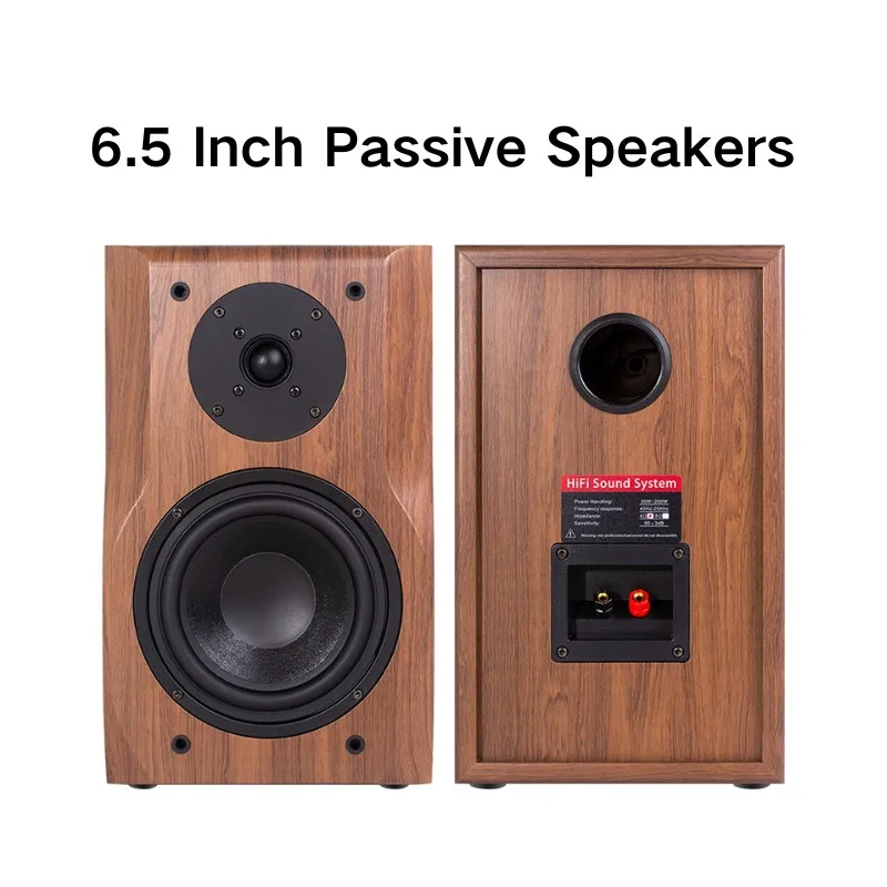 6.5Inch Bookshelf Speakers 200W Power Loud Speaker 1Inch Silk Dome Tweeter Sound Box 90dB Sensitivity For Home Theater DJ Studio