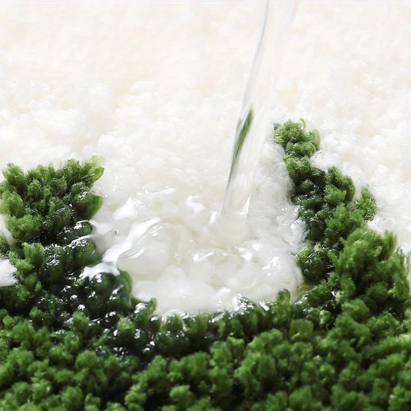 Badezimmerteppich mit Blumenmuster, saugfähig, schnell trocknend, verdickt, Badematte für Heimdekoration, frischer Stil, waschbar, hygienische Badezimmer-Bodenmatte – Detail 3