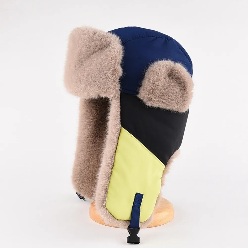 Practical Thickened Earflap Hat Versatile Windproof Winter Warm Hat Colorful Ear Protection Cap Winter
