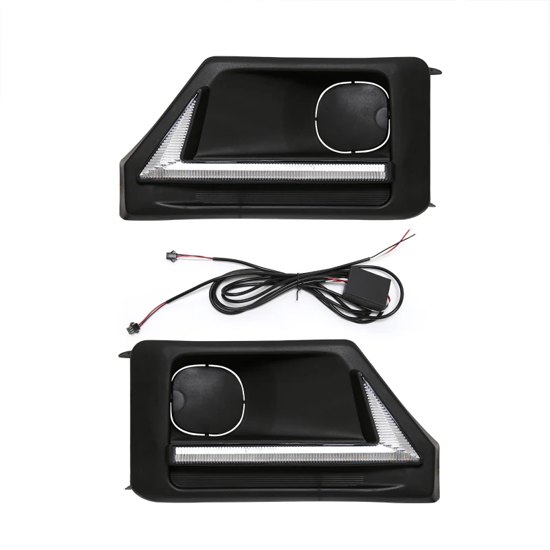 مصد أمامي ليد DRL ضوء تشغيل نهاري ، إشارة انعطاف ، مصباح ضباب بالأبيض والأصفر ، مقاوم للماء ، تويوتا RAV4 مغامرات * * *