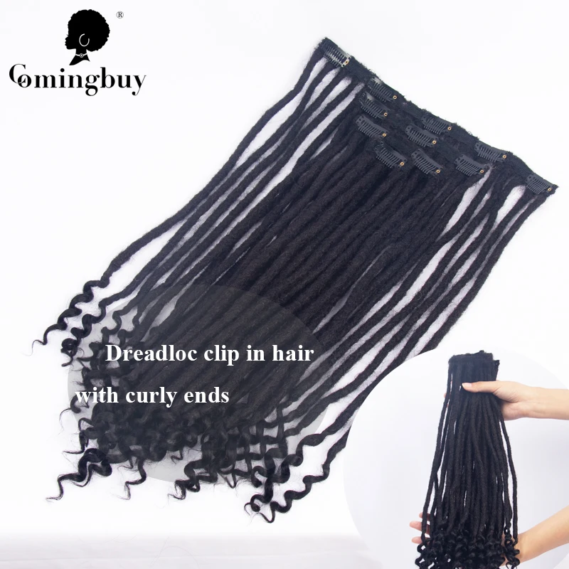 Nieuwe Angst Slot Clip In Hair Extensions Menselijk Haar Dreadloc Braziliaanse Gehaakte Vlechten Voor Zwart Vlechten Haar Clip Ins Comingbuy