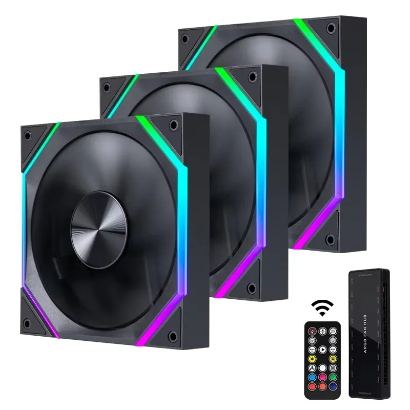 

RGB fan mirror pulse width modulation ARGB 140mm computer cooling fan