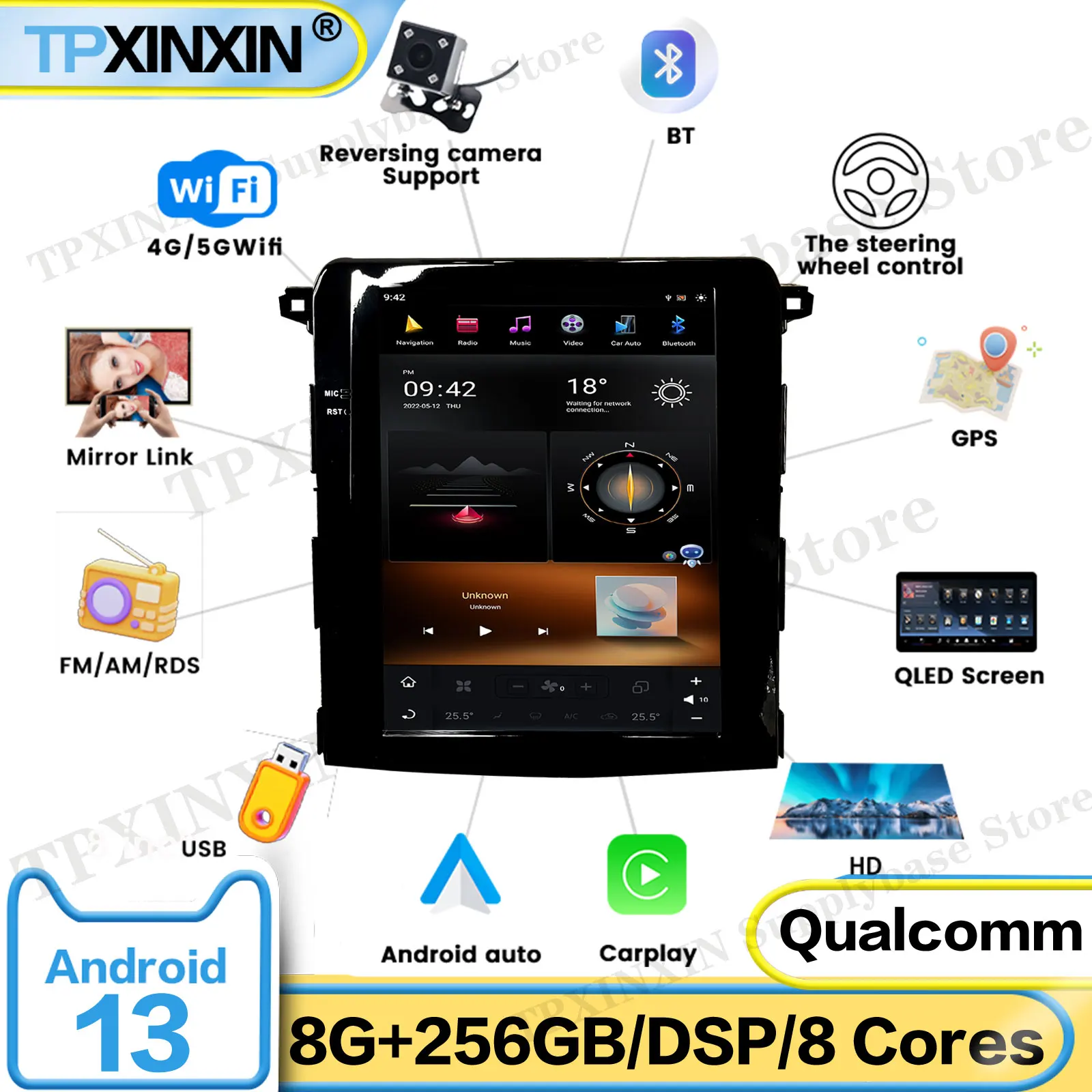 

Car Accessories Radio For Subaru Forester XV 2018-2021 Android GPS Navigation Multimedia Stereo Receiver Head Unit Offline Maps